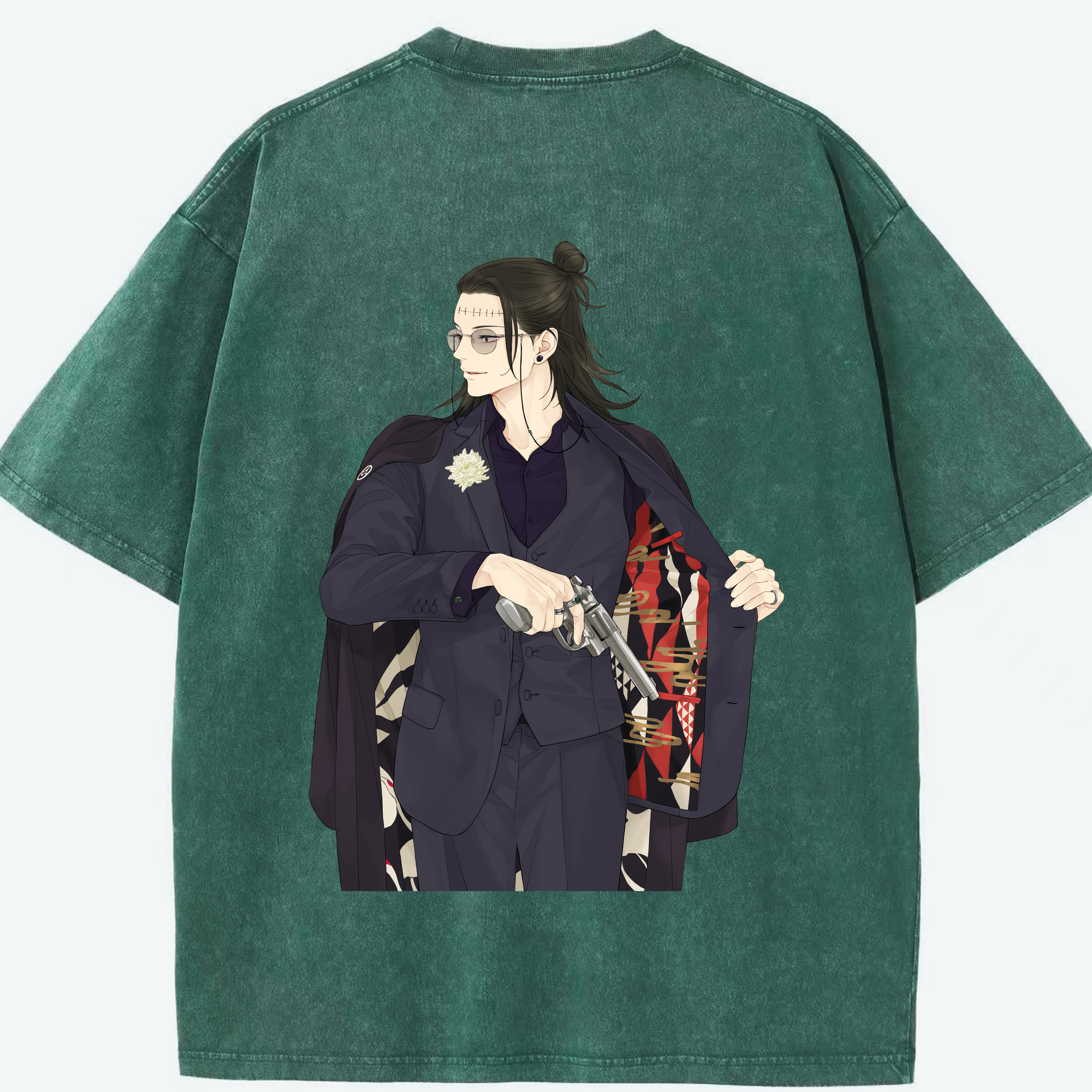 （画像用） 呪術廻戦 Jujutsu Kaisen 綿100% ヴィンテージ風 半袖Tシャツ（背面プリント）